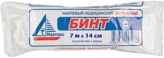 ЛАЙФ бинт марлевый медицинский стерильный 7х14см (по ТУ 9393-004-10715071-2014) 1 шт. Хбк навтекс ООО
