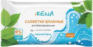 ИКЕНА салфетки влажные антибактериальные Морской бриз 15 шт. Авангард