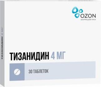 ТИЗАНИДИН 4мг 30 шт. таблетки Озон ООО