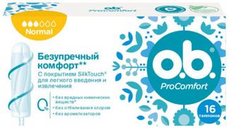 О.Б. ПРОКОМФОРТ тампоны Нормал 16 шт. Джонсон & Джонсон