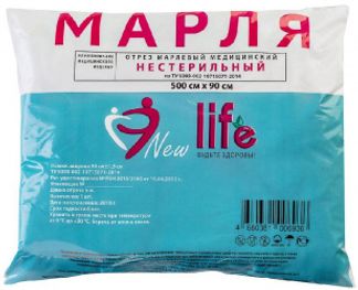 ЛАЙФ отрез марлевый медицинский 90смх5м (по ТУ 9393-002-10715071-2014) Хбк навтекс ООО
