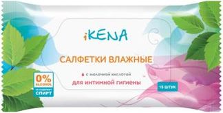 ИКЕНА салфетки влажные для интимной гигиены с молочной кислотой 15 шт. Авангард