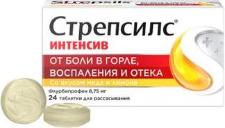 СТРЕПСИЛС ИНТЕНСИВ 24 шт. таблетки для рассасывания Мед-Лимон Reckitt benckiser