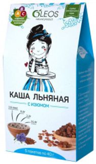 ОЛЕОС каша льняная с Изюмом 40г 5 шт. Олеос