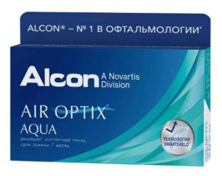 ЭЙР ОПТИКС АКВА линзы контактные мягкие bc 8.6 D-2,00 3 шт. Ciba vision