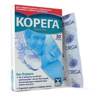 КОРЕГА таблетки для частичных протезов 30 шт.