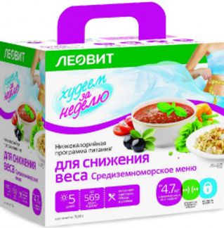 ЛЕОВИТ ХУДЕЕМ ЗА НЕДЕЛЮ программа питания Средиземноморское меню 2 Этап 708г Леовит