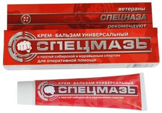СПЕЦМАЗЬ КРЕМ-БАЛЬЗАМ УНИВЕРСАЛЬНЫЙ с пихтой и муравьиным спиртом 44мл Спецмазь ООО