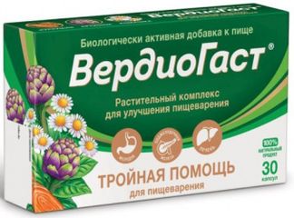 ВЕРДИОГАСТ растительный комплекс для пищеварения капсулы 30 шт. Красногорсклексредства АО