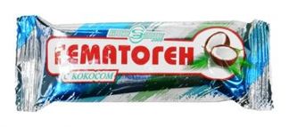 ГЕМАТОГЕН НАРОДНЫЙ с кокосом 40г Сибирское здоровье