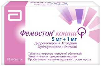 ФЕМОСТОН КОНТИ 1мг/5мг 28 шт. таблетки покрытые пленочной оболочкой Abbott Biologicals B.V.