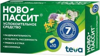 НОВО-ПАССИТ 10 шт. таблетки покрытые пленочной оболочкой Тева Чешские Предприятия с.р.о.