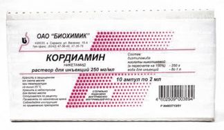КОРДИАМИН 250мг/мл 2мл 10 шт. раствор для инъекций Биохимик АО