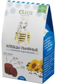 ОЛЕОС хлебцы льняные с Семенами подсолнечника 100г Олеос