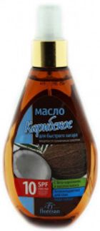 ФЛОРЕСАН ПАЛЬМОВЫЙ РАЙ масло для быстрого загара Карибское SPF10 (Ф252) 160мл Флоресан