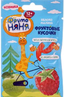 ФРУТОНЯНЯ кусочки фруктовые Яблоко/Малина 12+ 15г Taura Natural Ingredients N.V.