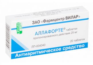 АЛЛАФОРТЕ 25мг 20 шт. таблетки пролонгированного действия Вилар Фармцентр