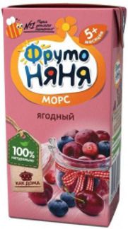 ДП ФРУТОНЯНЯ морс клюкв/черн/вишн.0,2л 5+