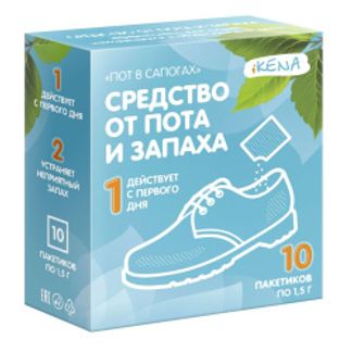 Икена средство от пота/запаха с триклозаном «Пот в сапогах» 1,5г 10 шт.