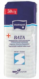 МАТОПАТ ВАТА ХЛОПКОВАЯ 50г рулон TZMO S.A.