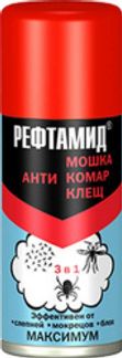 РЕФТАМИД МАКСИМУМ аэрозоль против кровососущих насекомых/клещей 100мл