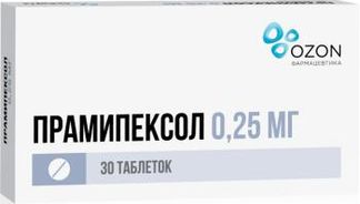 ПРАМИПЕКСОЛ 0,25мг 30 шт. таблетки Озон ООО