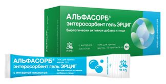 АЛЬФАСОРБ ЭНТЕРОСОРБЕНТ ГЕЛЬ ЭРЦИГ для приема внутрь без аромата 10г 18 шт. Фармацевтическая Фабрика