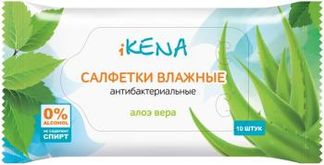 ИКЕНА салфетки влажные антибактериальные Алоэ Вера 10 шт. Авангард
