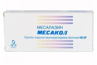 МЕСАКОЛ 400мг 50 шт. таблетки кишечнорастворимые, покрытые пленочной оболочкой Сан Фармасьютикал Индастриз Лтд