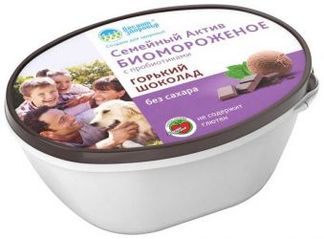 БИОМОРОЖЕНОЕ СЕМЕЙНЫЙ АКТИВ Горький шоколад 450г пластик Фермент ООО