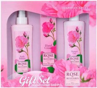 РОУЗ ОФ БОЛГАРИЯ (ROSE OF BULGARIA) набор подарочный Лосьон для тела 230мл+Гель для душа 230мл+Крем для рук 75мл 1 Биофреш