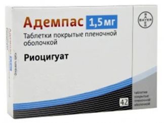 АДЕМПАС 1,5мг 42 шт. таблетки покрытые пленочной оболочкой Байер АГ