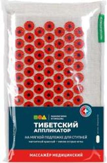 ТИБЕТСКИЙ АППЛИКАТОР коврик массажный для ступней на мягкой подложке красный Лаборатория Кузнецова ООО