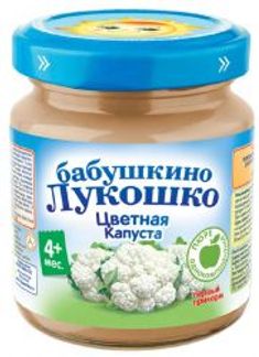БАБУШКИНО ЛУКОШКО пюре Цветная капуста 4+ 100г Фаустово Завод детского питания