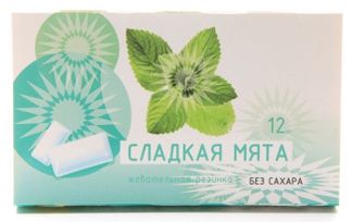 ЖЕВАТЕЛЬНАЯ РЕЗИНКА Сладкая мята 12 шт. Гуслица