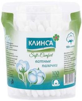 КЛИНСА ватные палочки 100 шт. Cotton club