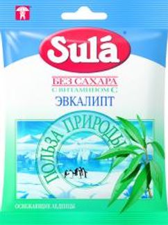 ЗУЛА леденцы Эвкалипт 60г пакет Перфетти ван мелле