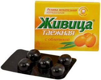 ЖИВИЦА таежная жевательные резинка (облепиха) 5 шт.