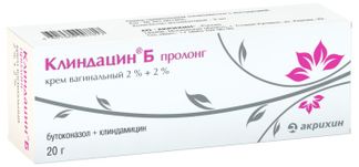КЛИНДАЦИН Б ПРОЛОНГ 2%+2% 20г крем вагинальный с аппликатором Акрихин
