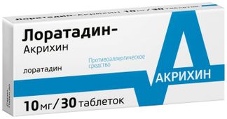 ЛОРАТАДИН-АКРИХИН 10мг 30 шт. таблетки Акрихин