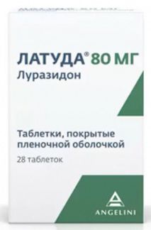 ЛАТУДА 80мг 28 шт. таблетки покрытые пленочной оболочкой Бушу Фармасьютикалз Лтд.