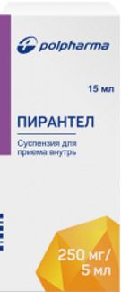 ПИРАНТЕЛ 250мг/5мл 15мл суспензия для приема внутрь Medana Pharma Польша
