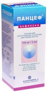 ПАНЦЕФ 100мг/5мл 32г (60мл) гранулы для приготовления раствора Alkaloid ad