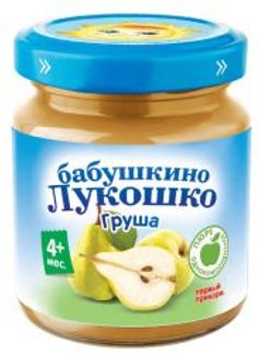 БАБУШКИНО ЛУКОШКО пюре Груша 3,5+ 100г Фаустово Завод детского питания