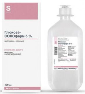 ГЛЮКОЗА-СОЛОФАРМ 5% 400мл раствор для инфузий Домус Гротекс
