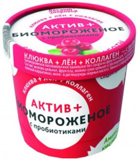 БИОМОРОЖЕНОЕ АКТИВ ПЛЮС Клюква+Лен+Коллаген 45г Фермент ООО