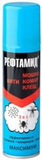 РЕФТАМИД МАКСИМУМ аэрозоль против кровососущих насекомых/клещей 145мл Сибиар