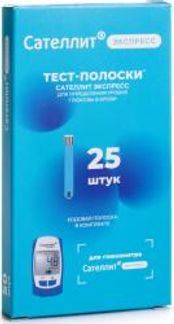 САТЕЛЛИТ ЭКСПРЕСС тест-полоски 25 шт. Элта Компания