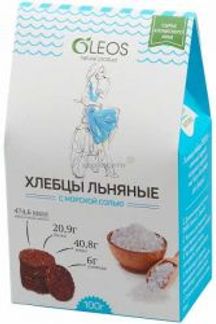 ОЛЕОС хлебцы льняные с Морской солью 100г Олеос