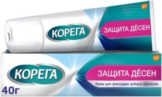Корега Защита Десен, крем для фиксации зубных протезов, 40г